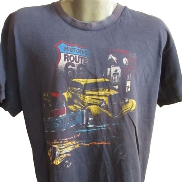 Route 66 Vintage Men's T-shirt XL 1990's Classic Car USA FRUIT LOOM COTTON RELIC - Picture 1 of 7